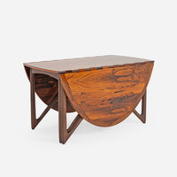 Niels Koefoed Rosewood Drop-leaf Table & Henning Kjaernulf Rosewood Dining Chairs