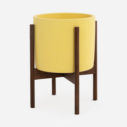 Ceramic Yellow Wood Stand