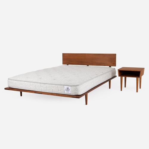 Case Study® Furniture Solid Wood Bed / Lief Mattress / Bedside Bundle