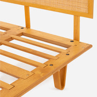 Case Study® Furniture Bentwood Bed with Cane Headboard & Lief Mattress Bundle