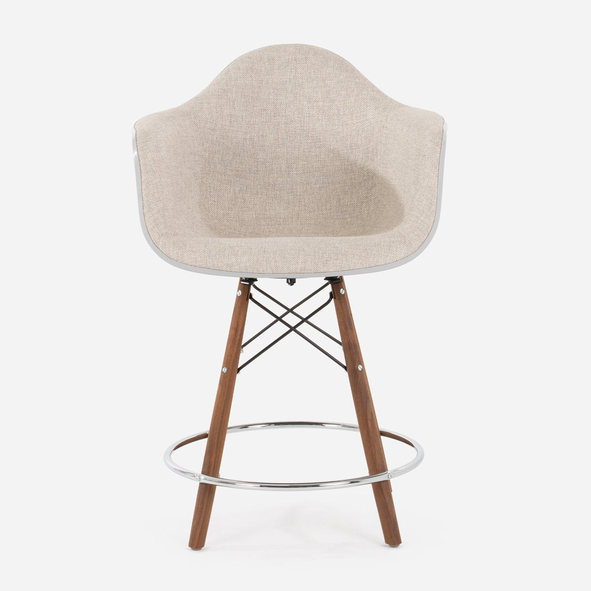 Case Study® Furniture Upholstered Arm Shell Dowel Counter Swivel ...