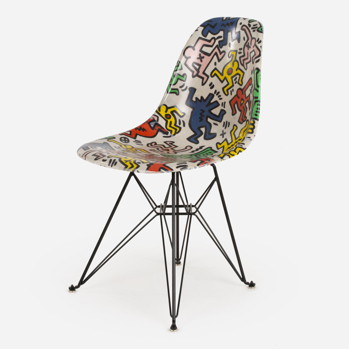 Shell Haring Case Study® Fiberglass Keith Haring Party Eiffel Side Chair – Modernica
