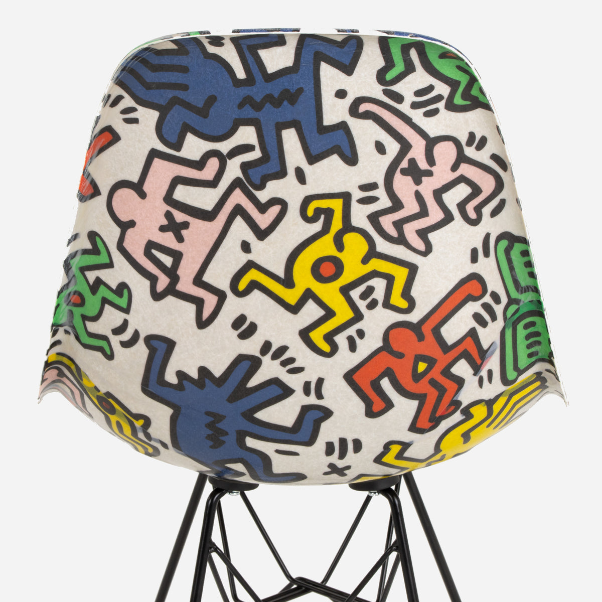 Shell Haring Case Study® Fiberglass Keith Haring Party Eiffel Side Chair – Modernica
