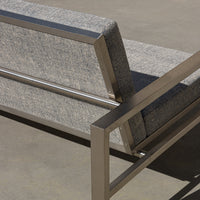 Case Study® Stainless Loveseat - Upholstered - Chartres Storm