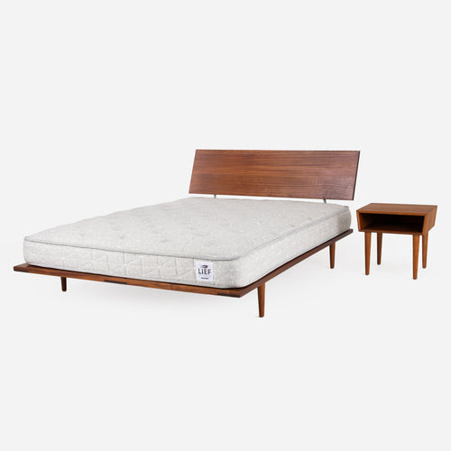 Case Study® Furniture Solid Wood Fastback Bed / Lief Mattress / Bedside Bundle