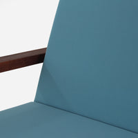 Case Study® Solid Wood Lounge Chair - Upholstered - Light Blue