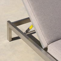 Case Study® Furniture Stainless Chaise - Upholstered - Blend Fog