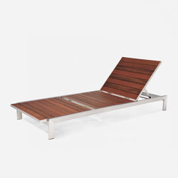 Case Study® Stainless Chaise - Wood