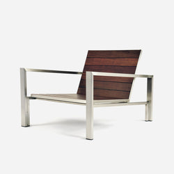 Case Study®Stainless Lounge Chair - Wood