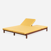 Case Study® Furniture Solid Wood Double Chaise - Upholstered