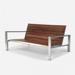 Case Study® Stainless Loveseat - Wood