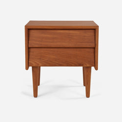 Case Study® Furniture Solid Wood Two Drawer Bedside Table
